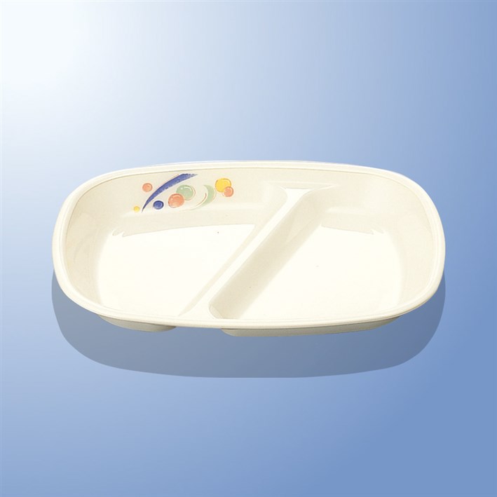 丸伴工房 角皿2枚セット JP23 CS / 角二つ仕切皿 - 国際